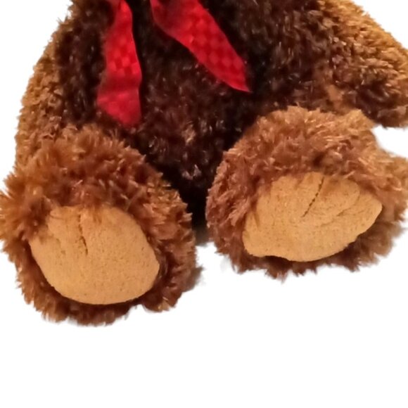Porter Made Exclusively for Bombay Co. Curly Haired Dark Brown Teddy Bear 16 in - Picture 6 of 7